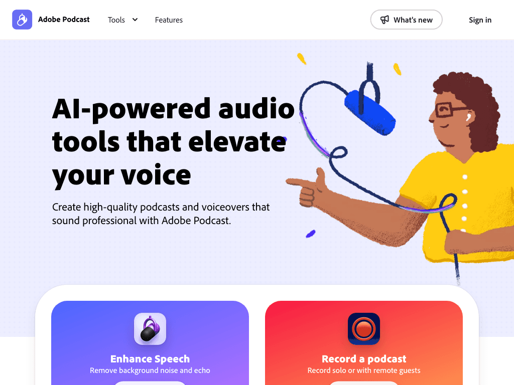 Adobe Podcast screenshot