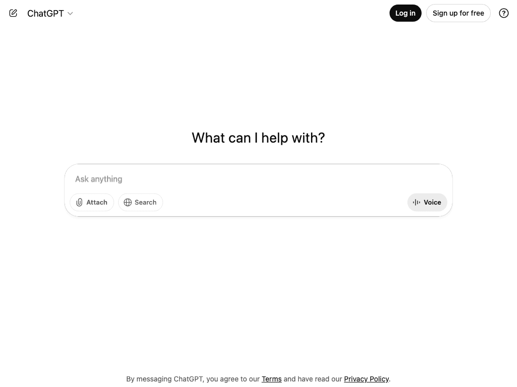 ChatGPT screenshot
