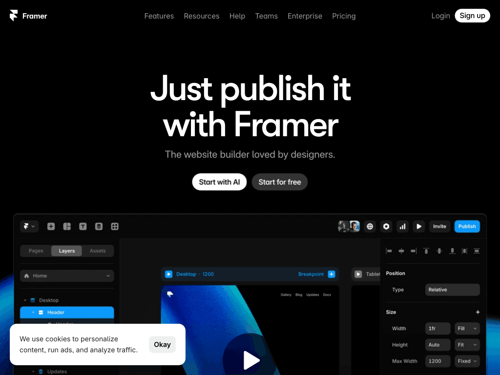 Framer AI screenshot