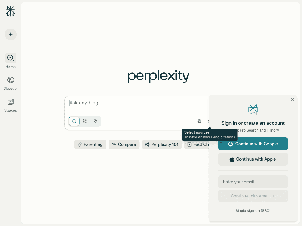 Perplexity screenshot