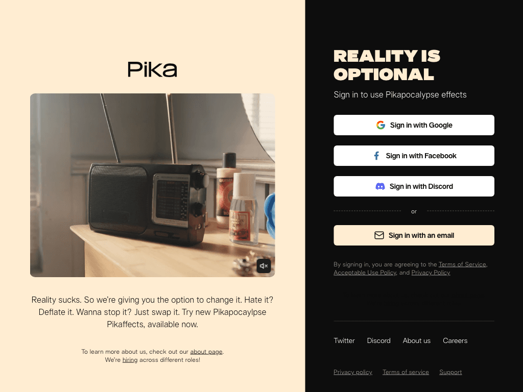Pika Labs screenshot
