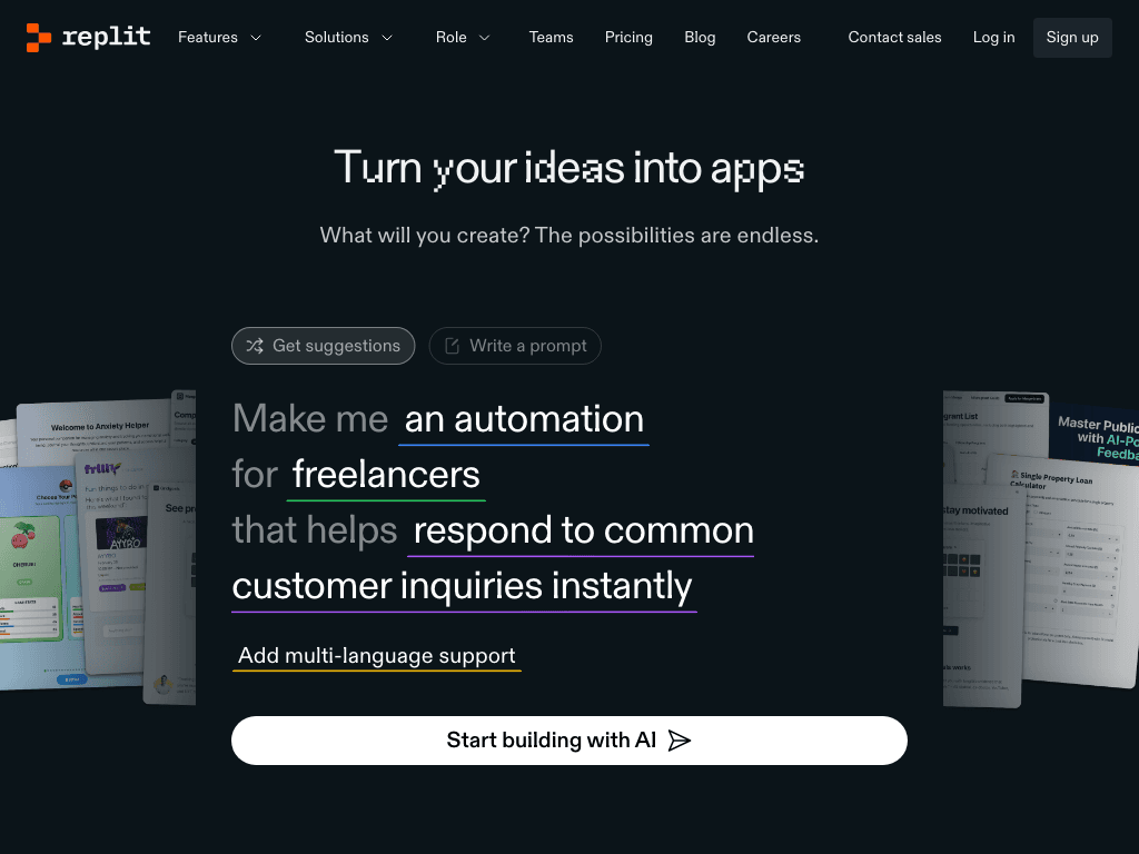 Replit AI screenshot